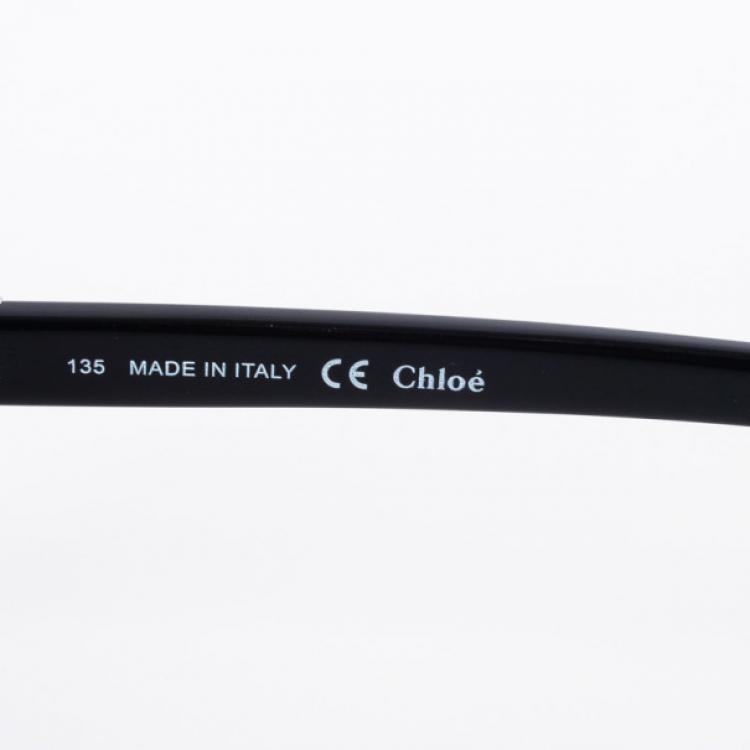 Pre Owned Chloe Black 605S Round Women's Sunglasses