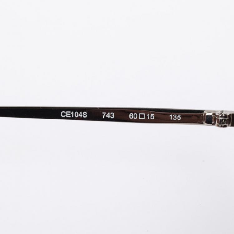 Pre Owned Chloe Gold Brown 104S Round Women's Sunglasses