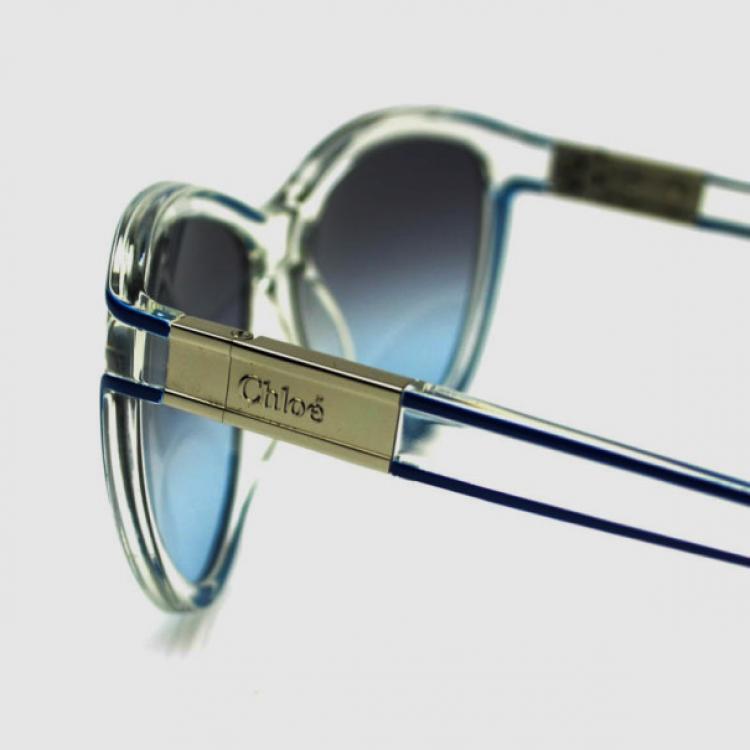 Pre Owned Chloé Transparent Blue CE622S Womens Sunglasses