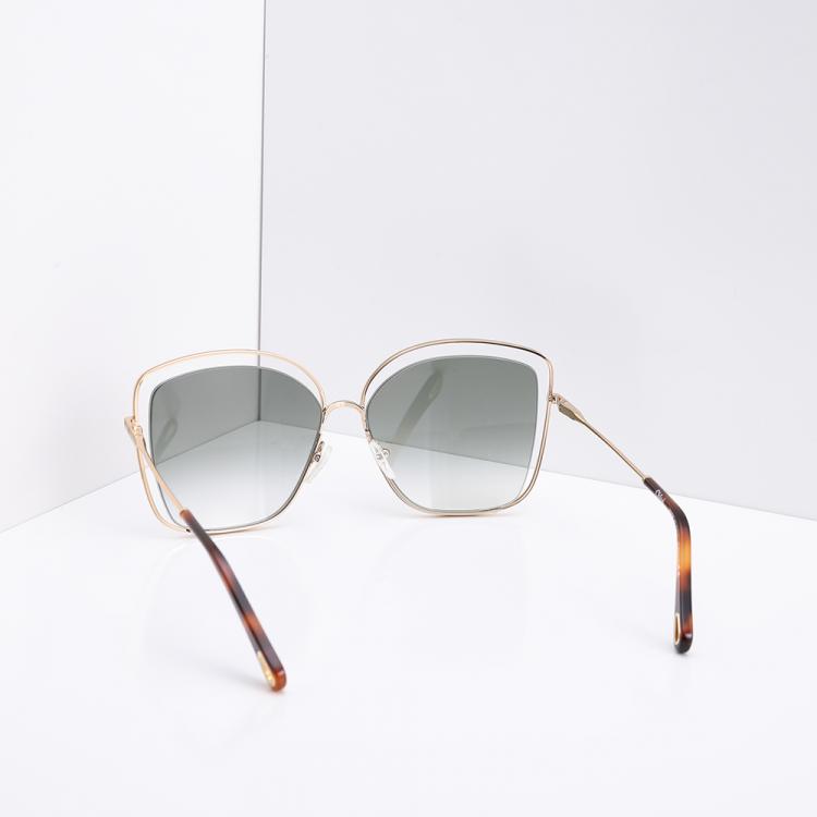Pre Owned Chloe Gold Square Gradient Women's Sunglasses