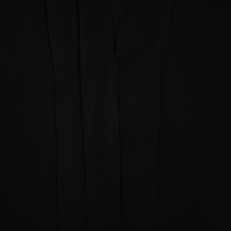 Pre Owned Chloe Velvet Embellished Collar Silk Shirt S