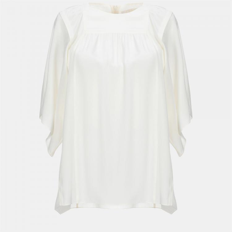 Chloe Cream Silk Blouse S (IT 38) Chloe | The Luxury Closet