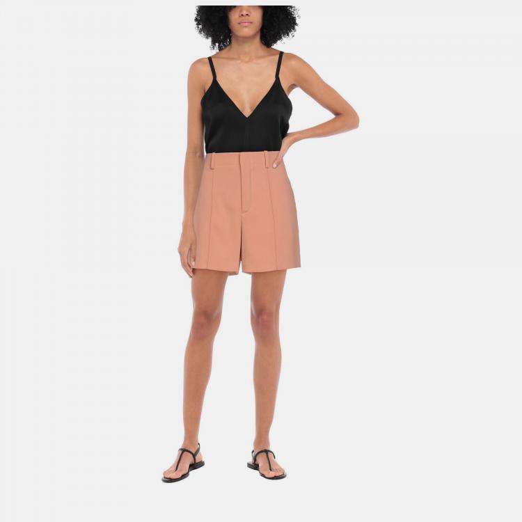 Pre Owned Chloe Sunny Brown Crepe Shorts M (FR 40)