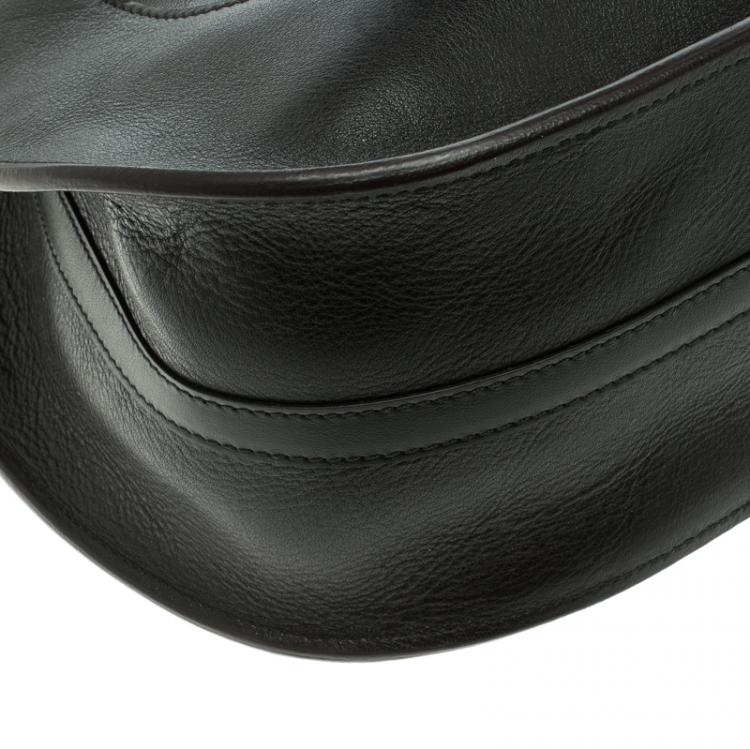 Pre Owned Chloe Black Leather Small Hayley Hobo
