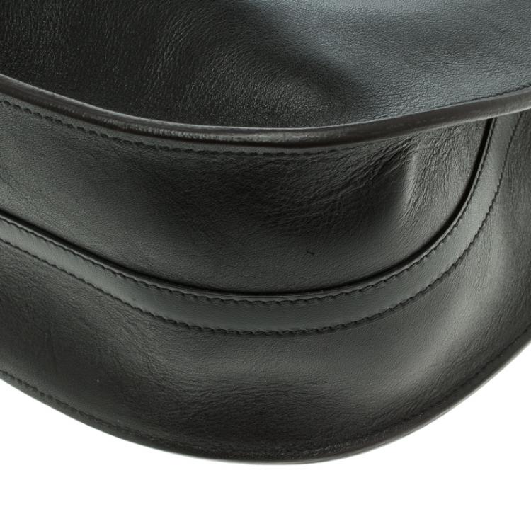Pre Owned Chloe Black Leather Small Hayley Hobo