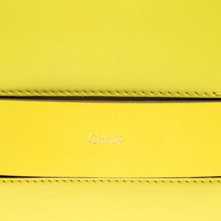 Pre Owned Chloe Yellow Leather Small Elle Clutch