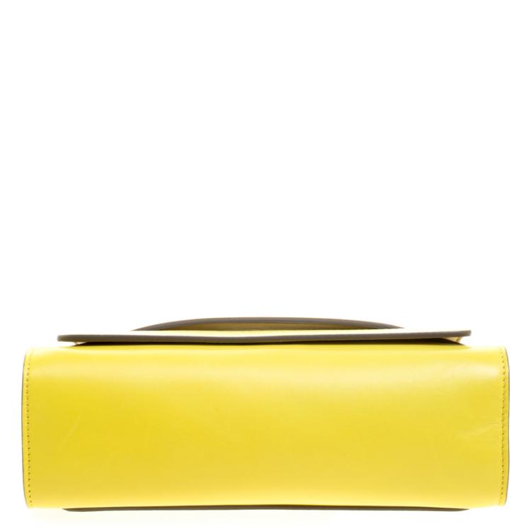 Pre Owned Chloe Yellow Leather Small Elle Clutch