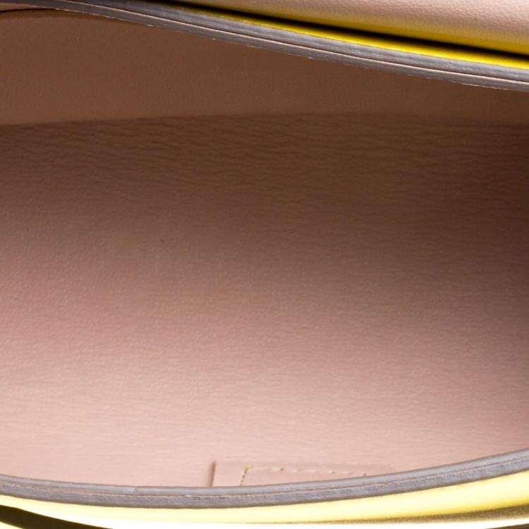 Pre Owned Chloe Yellow Leather Small Elle Clutch