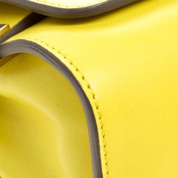 Pre Owned Chloe Yellow Leather Small Elle Clutch