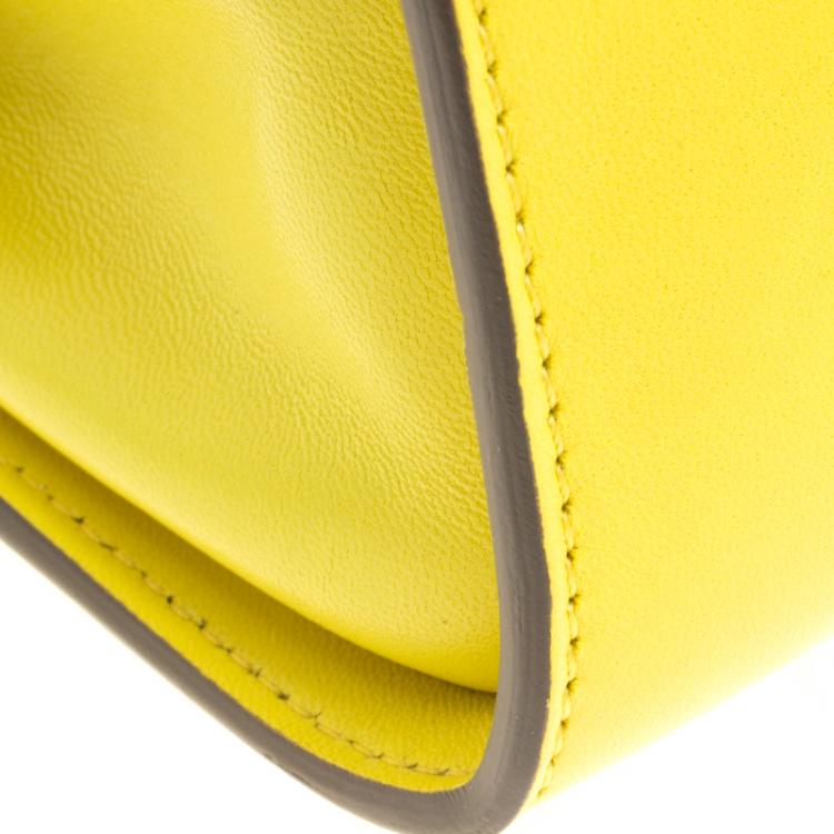Pre Owned Chloe Yellow Leather Small Elle Clutch