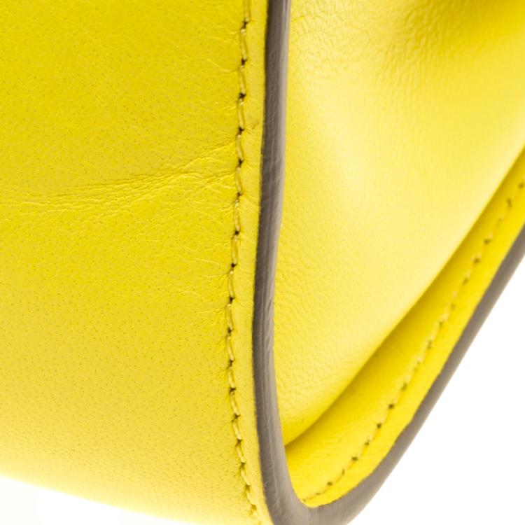 Pre Owned Chloe Yellow Leather Small Elle Clutch