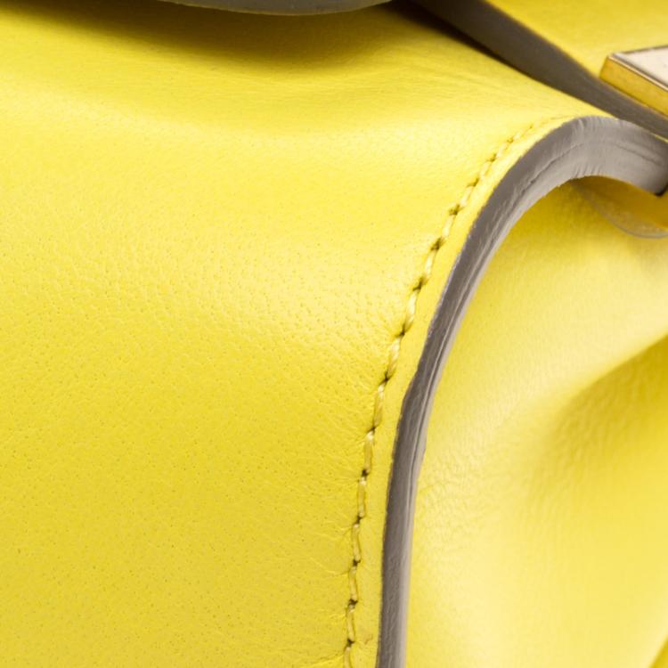 Pre Owned Chloe Yellow Leather Small Elle Clutch