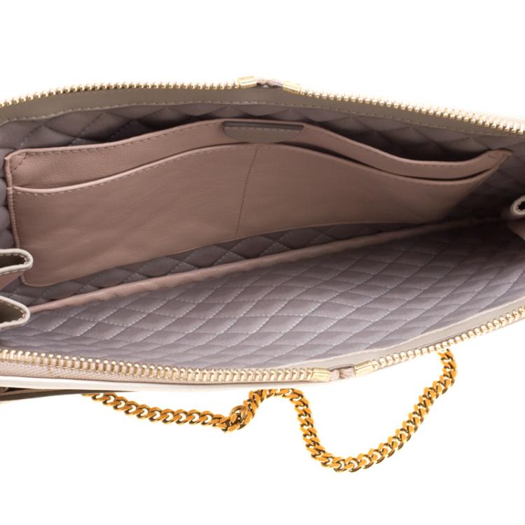 مملوكة مسبقًا Chloe Beige/Peach Leather Lucy Shoulder Bag