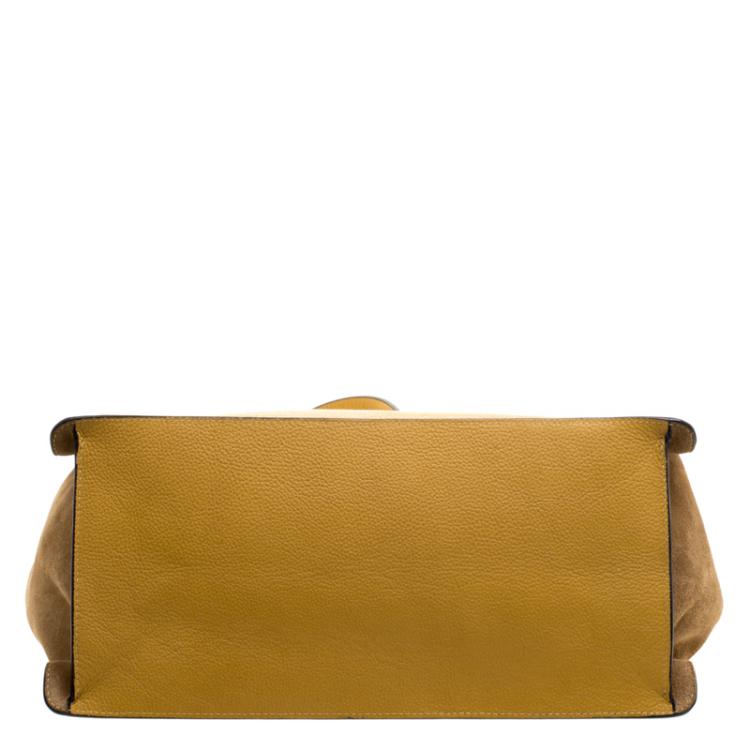 Pre Owned Chloe Yellow Leather Faye Tote