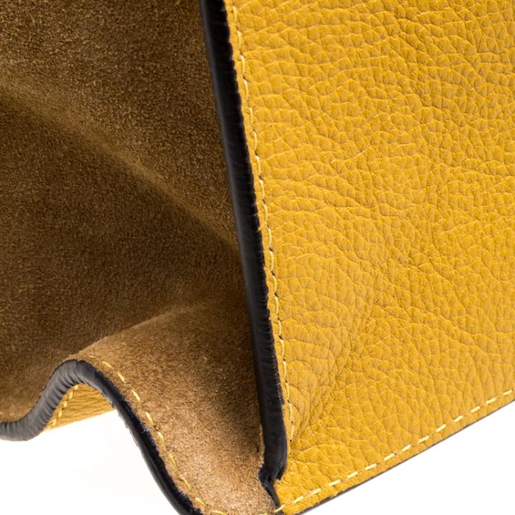 Pre Owned Chloe Yellow Leather Faye Tote