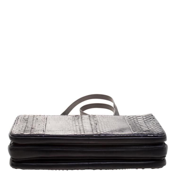 Pre Owned Chloe Black Python Lucy Shoulder Bag