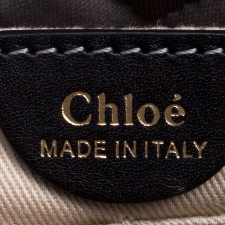 Pre Owned Chloe Black Python Lucy Shoulder Bag