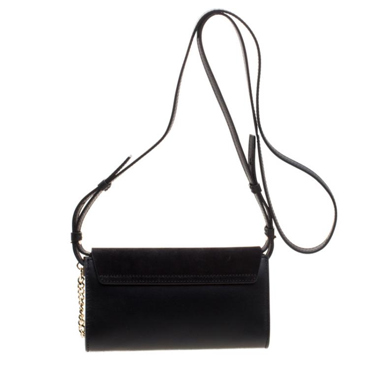 Pre Owned Chloe Black Leather Mini Faye Shoulder Bag