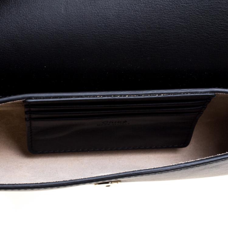 Pre Owned Chloe Black Leather Mini Faye Shoulder Bag