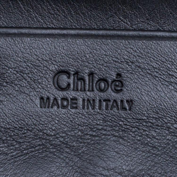 Pre Owned Chloe Black Leather Mini Faye Shoulder Bag
