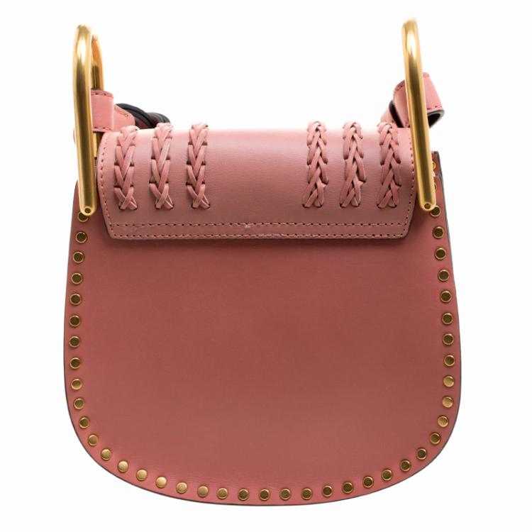 Pre Owned Chloe Misty Rose Leather Mini Hudson Shoulder Bag