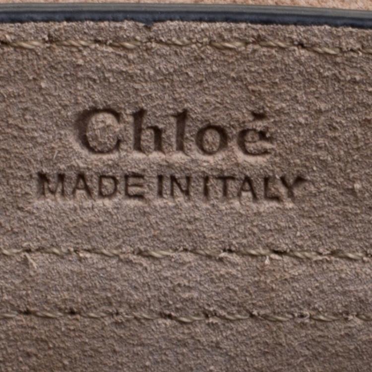 Pre Owned Chloe Misty Rose Leather Mini Hudson Shoulder Bag