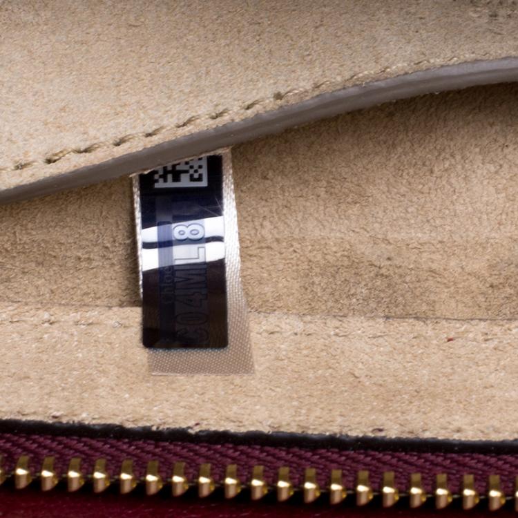 Pre Owned Chloe Burgundy Leather and Suede Pixie Shoulder Bag