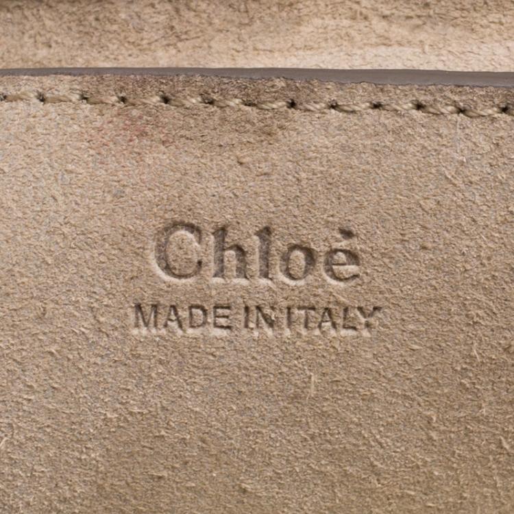 Pre Owned Chloe Burgundy Leather and Suede Pixie Shoulder Bag