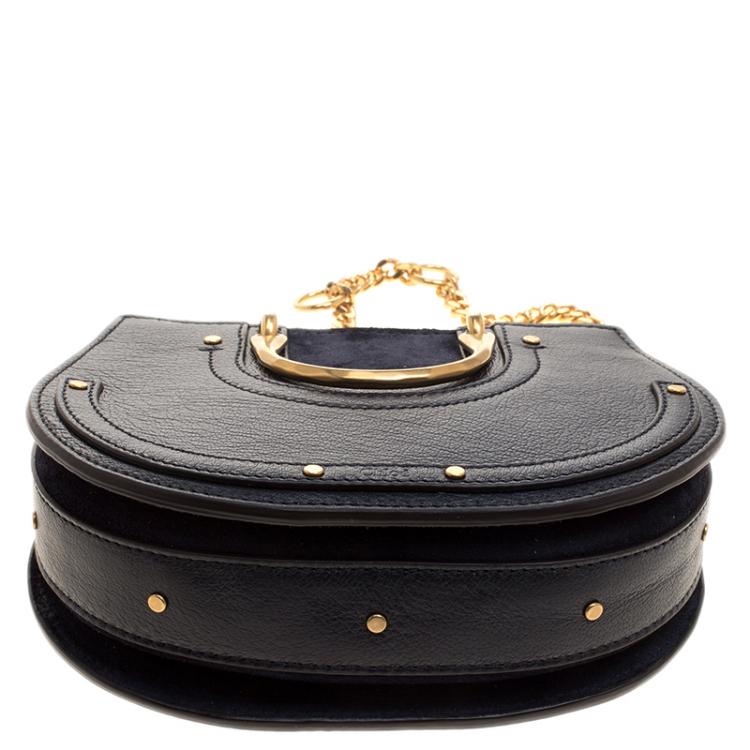 Pre Owned Chloe Navy Blue Leather Pixie Shoulder Bag