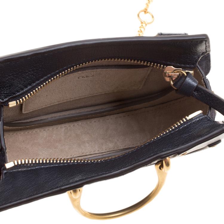 Pre Owned Chloe Navy Blue Leather Pixie Shoulder Bag