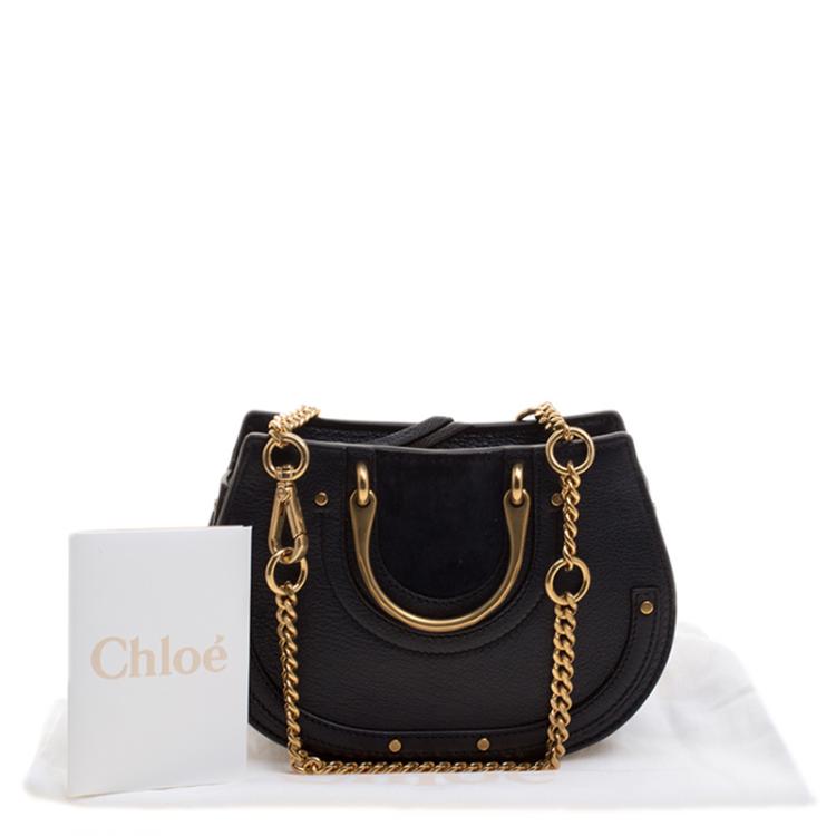 Pre Owned Chloe Navy Blue Leather Pixie Shoulder Bag