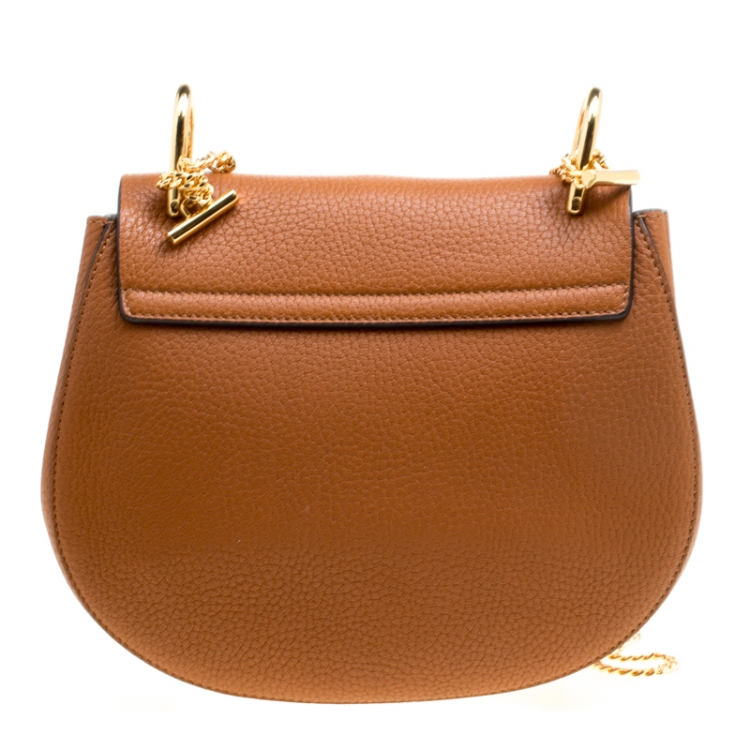 Pre Owned Chloe Brown Leather Medium Drew Shoulder Bag