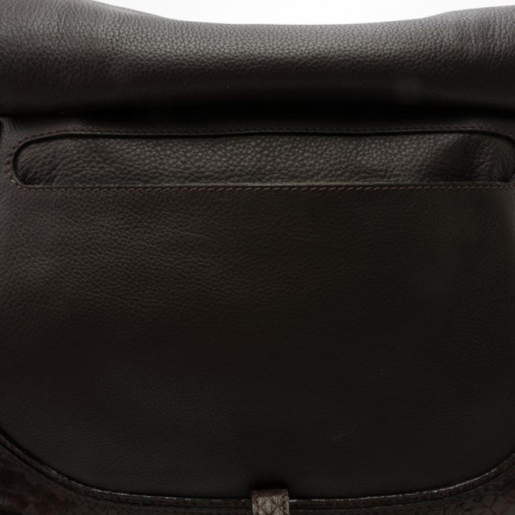 Pre Owned Chloe Python Marcie Large Satchel 	