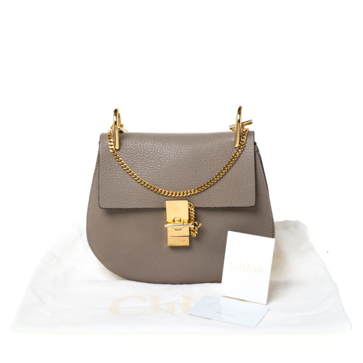 Pre Owned Chloe Grey Leather Medium Drew Shoulder Bag