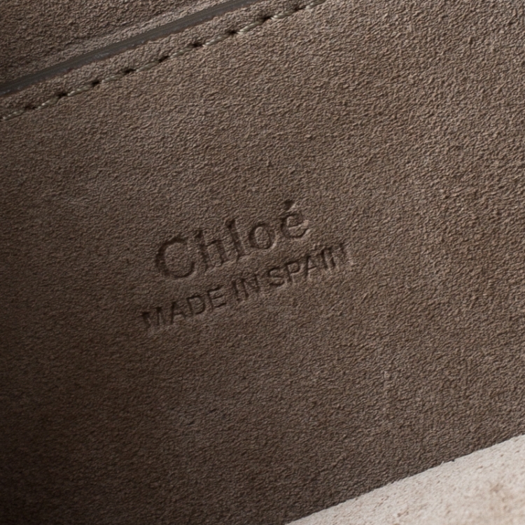 Pre Owned Chloe Motty Grey Leather Mini Faye Crossbody Bag