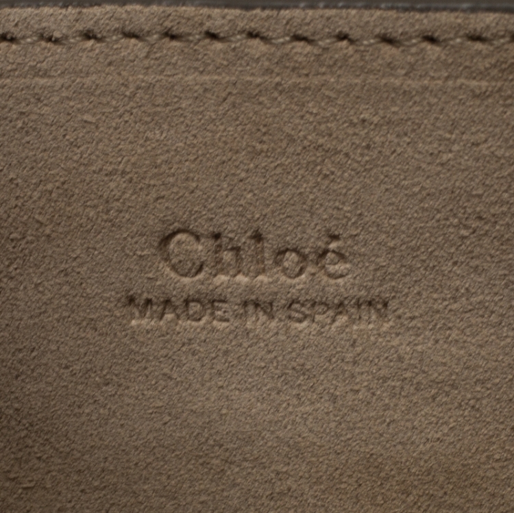 Pre Owned Chloe Brown/Beige Suede, Leather and Python Small Faye Shoulder Bag