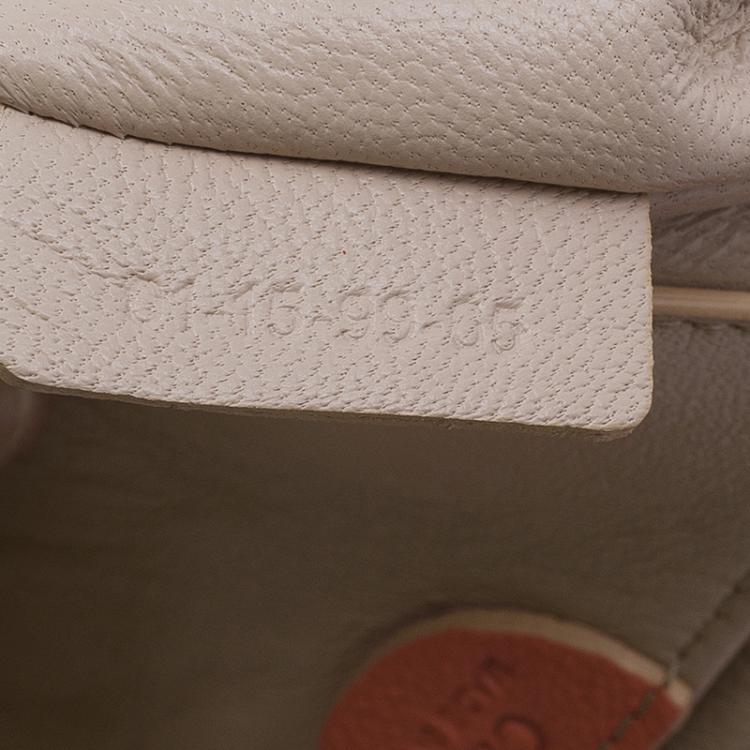 Pre Owned Chloe Peach Leather Mini Elsie Crossbody Bag