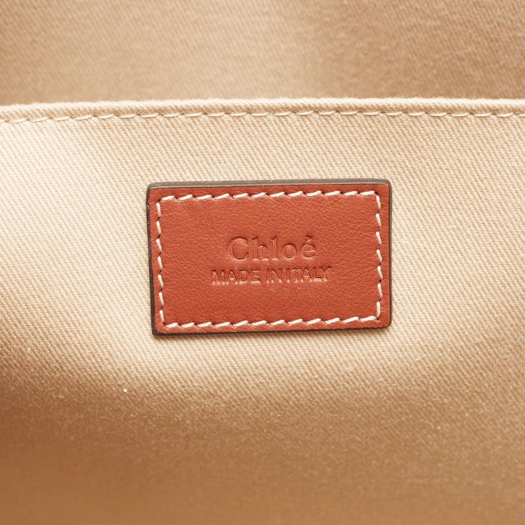 Pre Owned Chloe Beige Canvas Medium Woody Shopper Tote