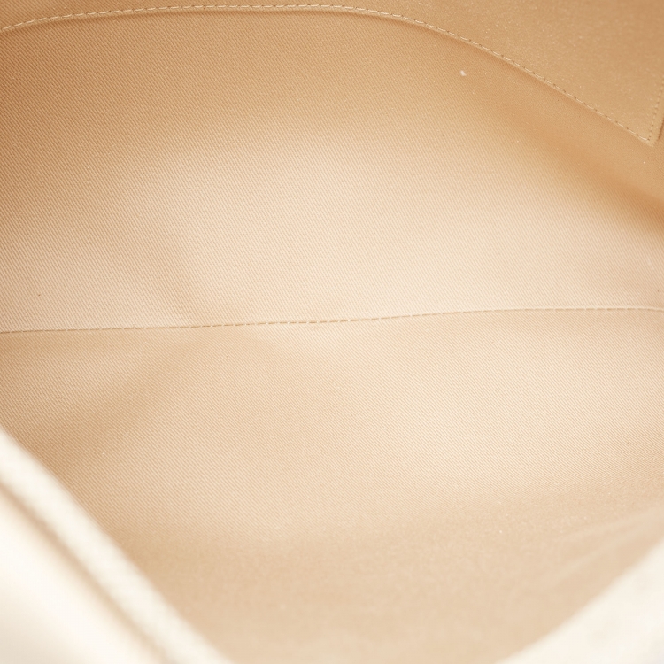 Pre Owned Chloe Beige Canvas Medium Woody Shopper Tote