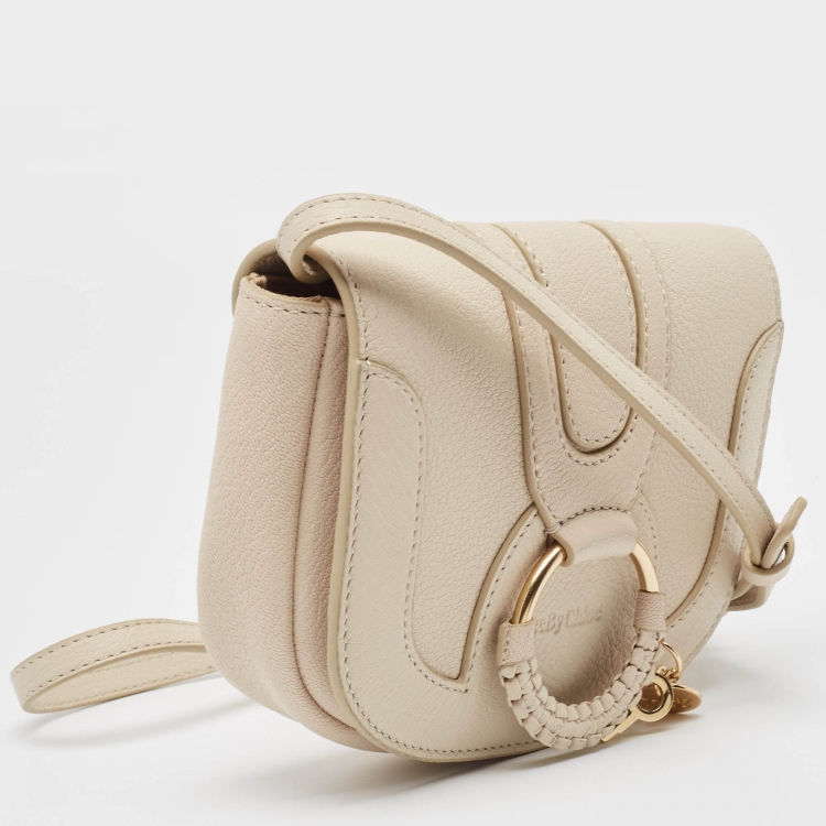 Pre Owned See by Chloe Beige Leather Mini Hana Crossbody Bag