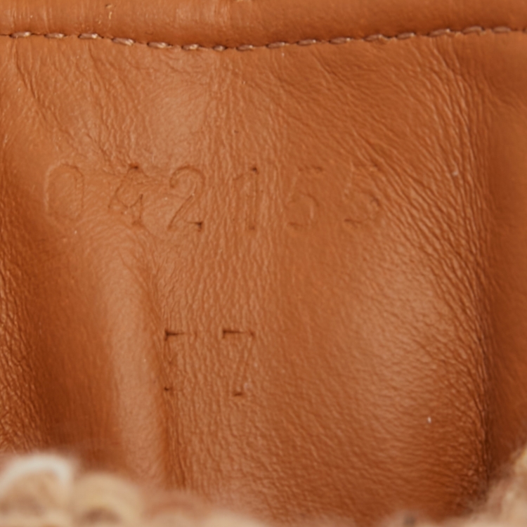 Pre Owned Chloe Beige Leather and Wool Mid Calf Boots Size 37