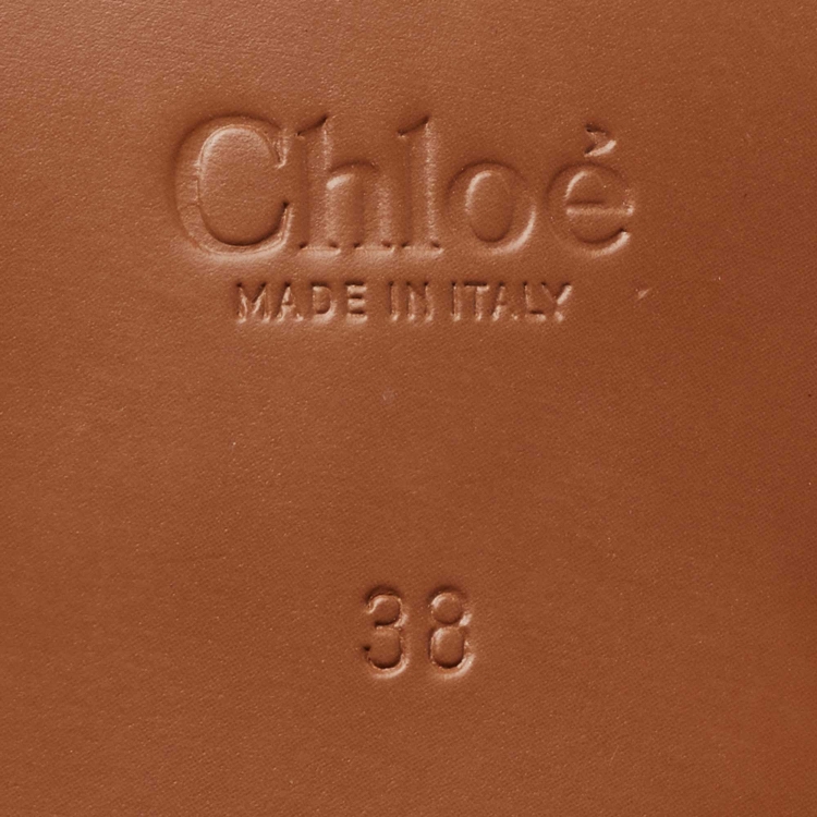 Pre Owned Chloe Cream Shearling Fur Idol Flat Slides Size 38