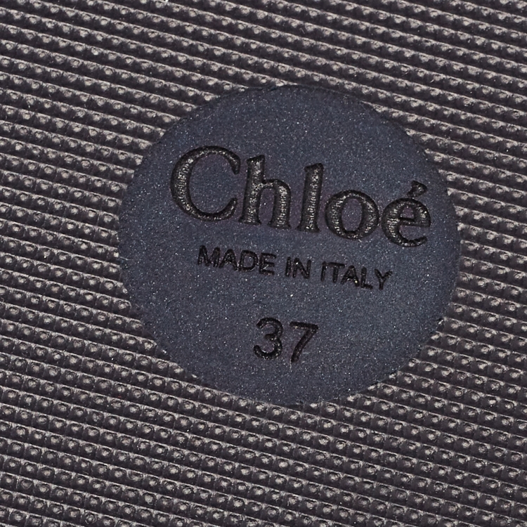 مملوكة مسبقًا Chloe Multicolor Knit Fabric Lou Thong  Sandals Size 37