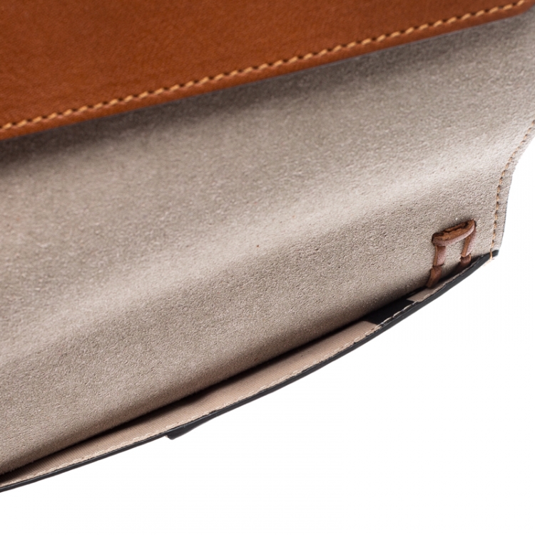 Pre Owned Chloe Brown Leather Passport Holder