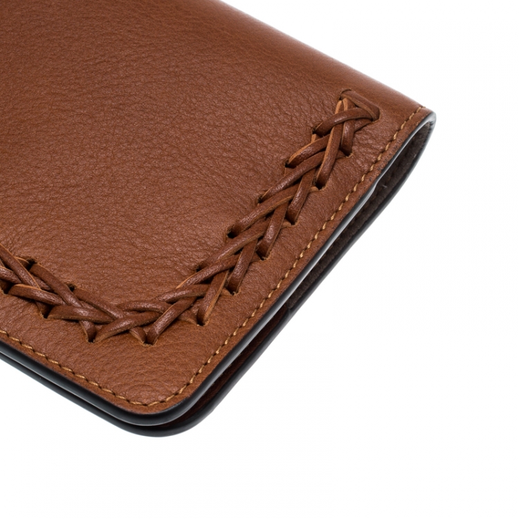 Pre Owned Chloe Brown Leather Passport Holder