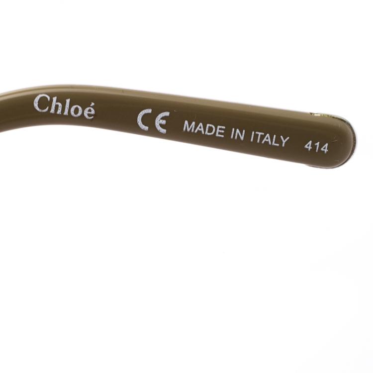 Pre Owned Chloé Brown CE111S Aviator Sunglasses