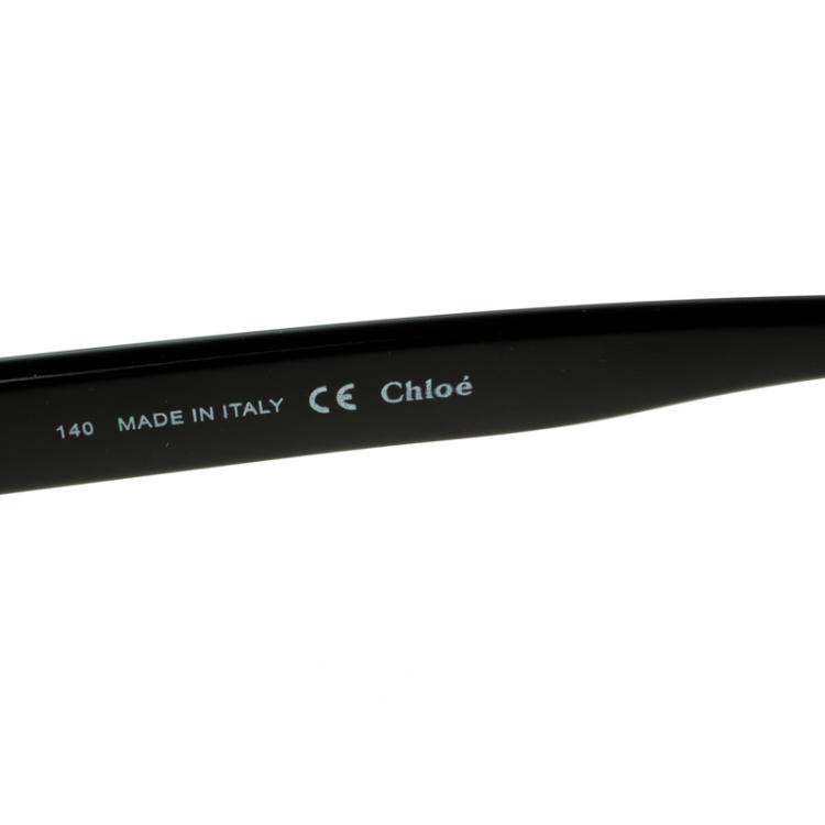 Pre Owned Chloe Black CE659SR Dallia Embellished Oversize Sunglasses