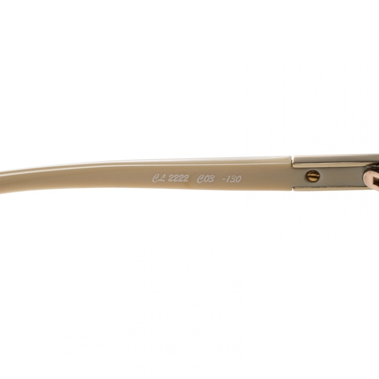 Pre Owned Chloe Cream/ Brown Gradient CL2222 Erine Oversized Round Sunglasses