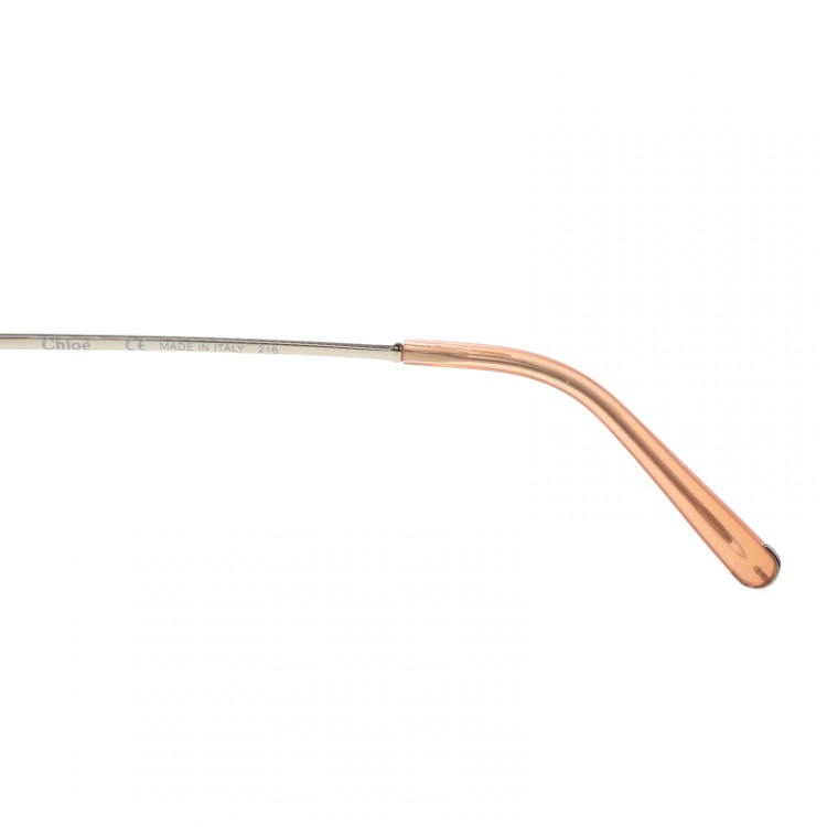 Pre Owned Chloe Gold/Brown Gradient CE120S Carlina Oversized Round Sunglasses