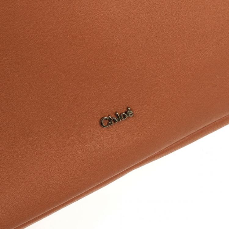 Pre Owned Chloe Orange Leather Eva iPad Cover